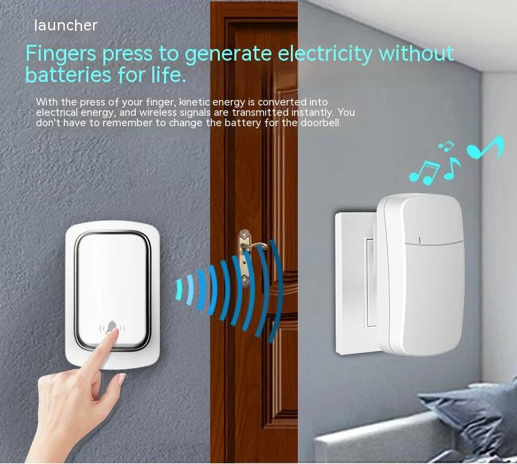 Sonnette sans fil AC longue portée à batterie — Installation facile, portée étendue et fonctionnement sans fil pour votre domicile.