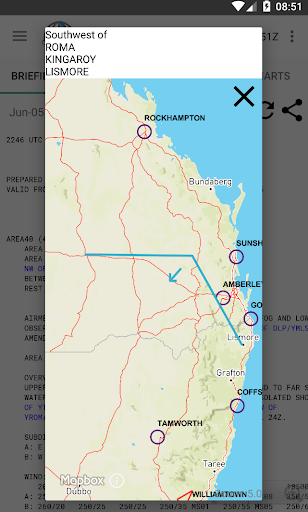 Screenshot TrackDirect - NAIPS Briefing