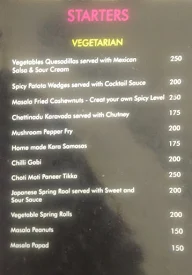 Zero Degrees menu 2