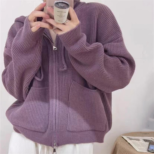 Title 14, All-match soft glutinous knitted cardigan jacke...