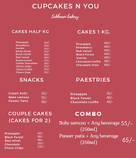 Cupcakes N You menu 1