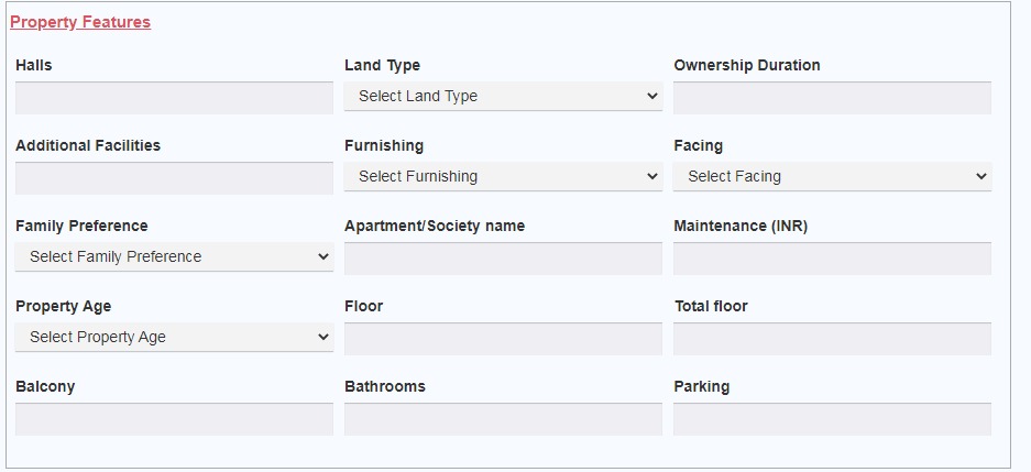 Enter All Details of property at HonestBroker post property Page  Just Like as How may Halls, property ages etc