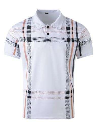 Title 2, Business Plaid Slim Fit Polo Shirt. Achieve a s...
