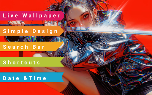 Katana Silver Girl Live Wallpaper