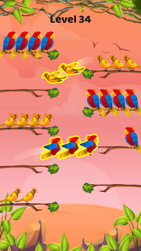 Screenshot Bird color sort - Match puzzle