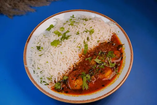 Prawns Curry With Coriander Rice