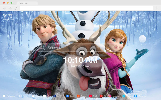 Frozen Popular Movies New Tabs HD Themes