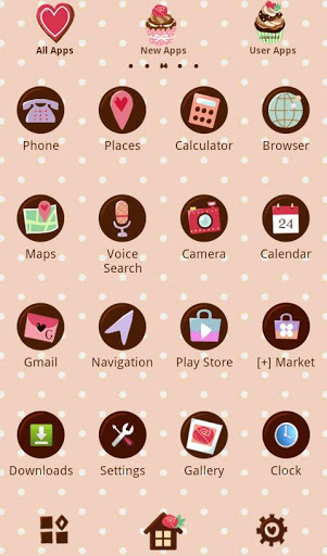 Screenshot Cuppycakes Theme +HOME