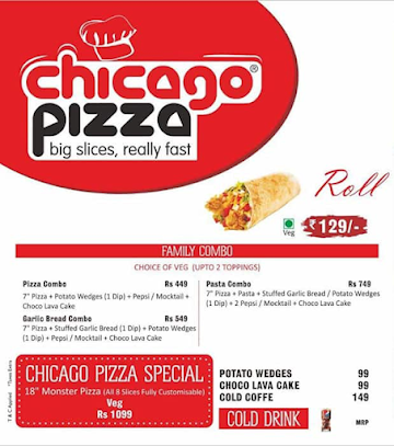 Chicago Pizza menu 
