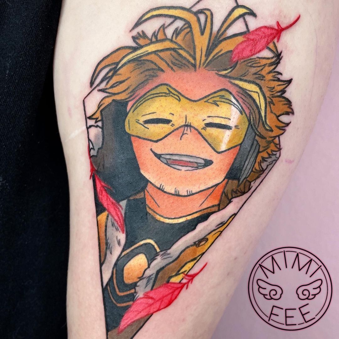 Anime Temporary Golden Shades Tattoo