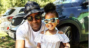 Kabelo Mabalane with his princess Zoe. 