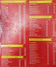 FB Cake House menu 1