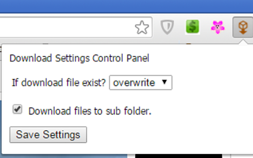 Download Settings Control Panel download exist? overwrite Download folder. 