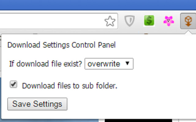 GS Downloads Settings chrome extension
