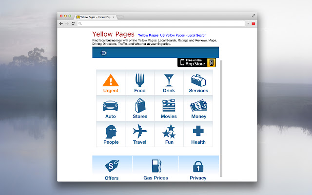 Yellow Pages chrome extension