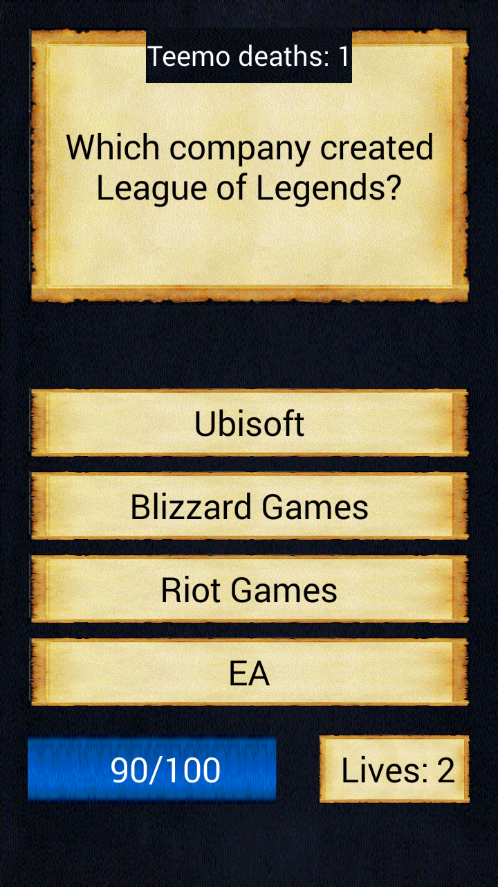 Quiz for LoL - Win RP Screen 2