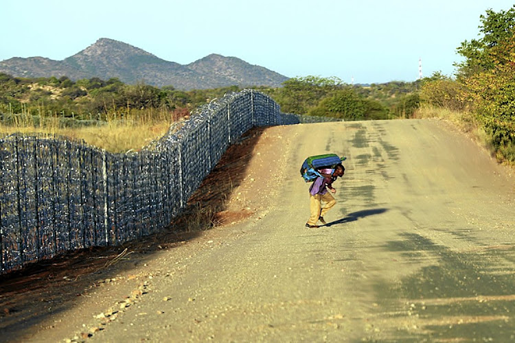 The fence between SA and Zimbabwe is cut daily by Zimbabweans and others seeking to enter illegally. Picture: THAPELO MOREBUDI