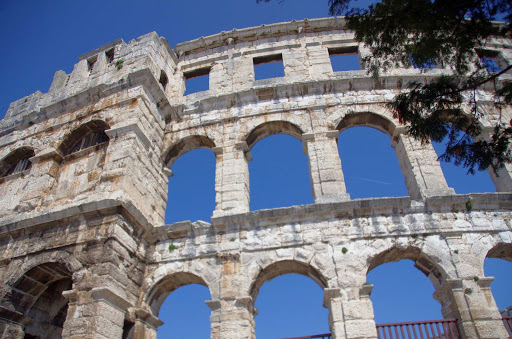 The Pula Arena dates from Roman times — it's a highlight of the sights of Pula, Croatia.