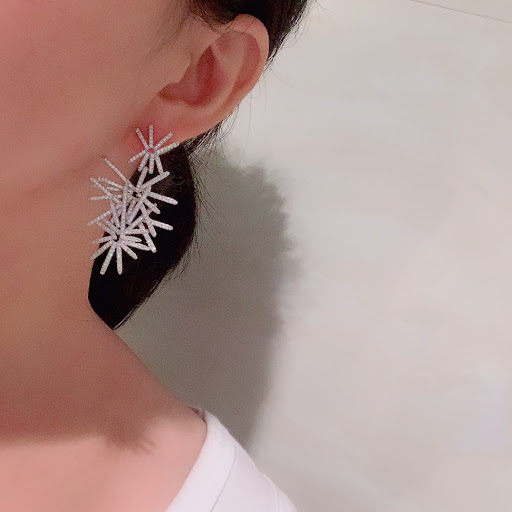 Title 3, Star Fireworks Earrings Female Super Flash, add...