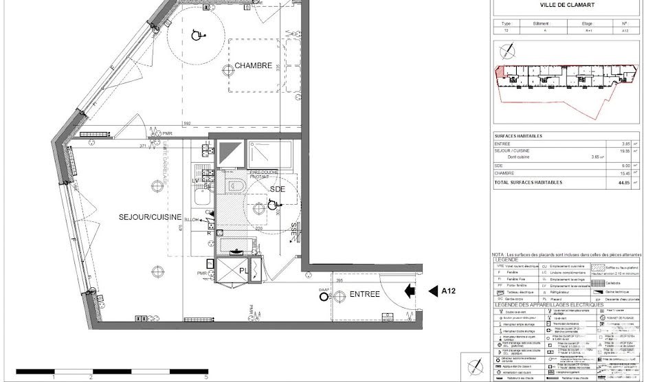 Vente appartement 2 pièces 49 m² à Clamart (92140), 352 688 €