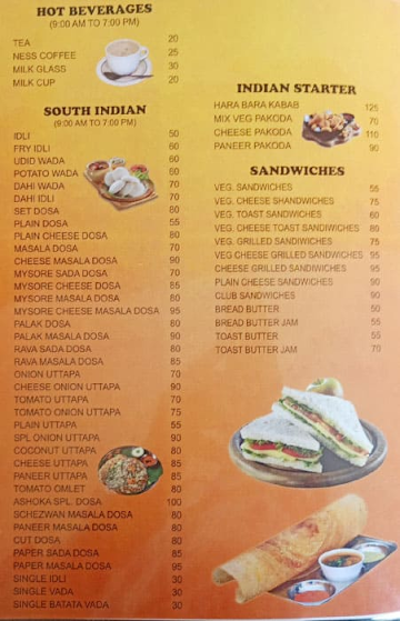 Hotel New Ashoka menu 