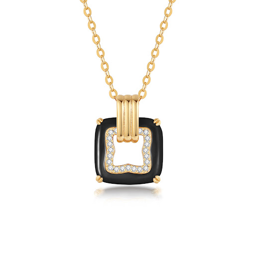 Title 4, Womens All-match Square Black Agate Fritillary...