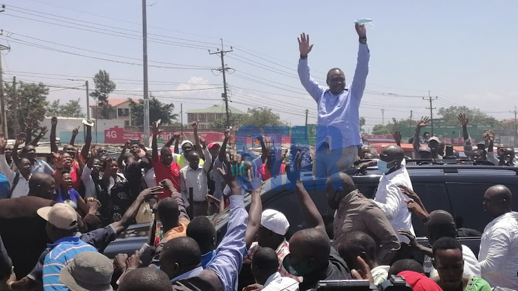 President Uhuru Kenyatta in Kisumu on October 22, 2020.