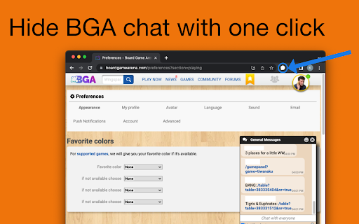 Mute Chat for BoardGameArena