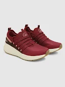 Skechers Women Maroon Textured Sneakers