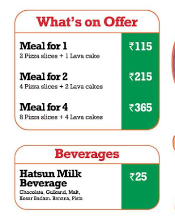 Oyalo Pizza menu 