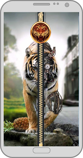 Tiger Zipper lock screen