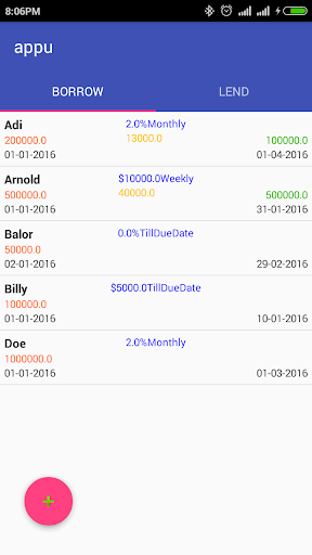 appu - debt tracker