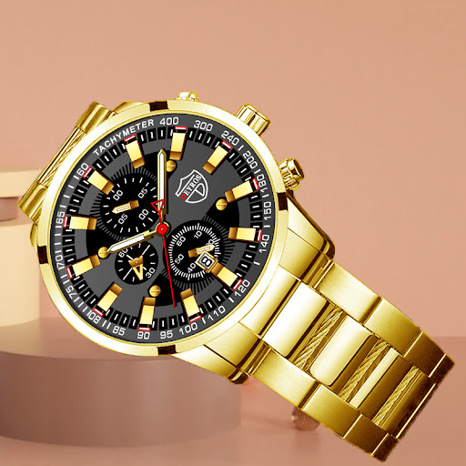 Title 4, Mens Stainless Steel Luminous Quartz Wristwatc...