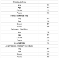 Asian Garage menu 1