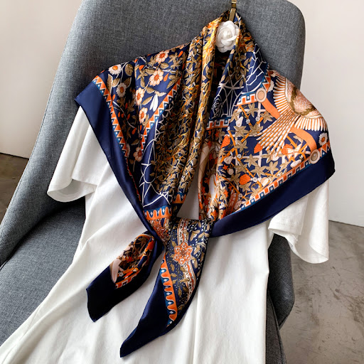 Title 6, Small Silk Scarf Female Big Square Scarf Middle...