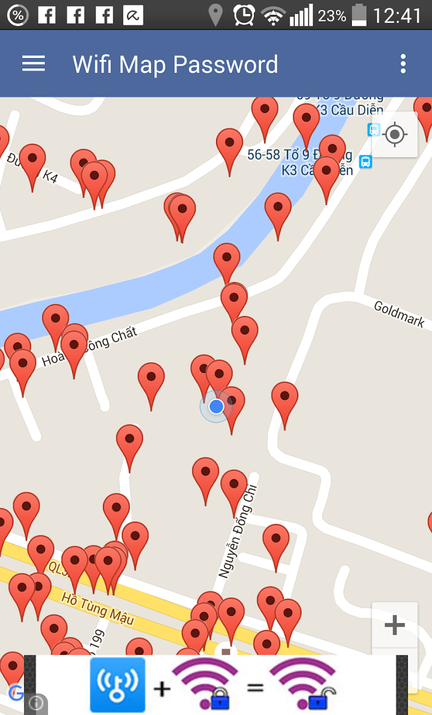 Wifi Map Passwords - Free Wifi Screen 1