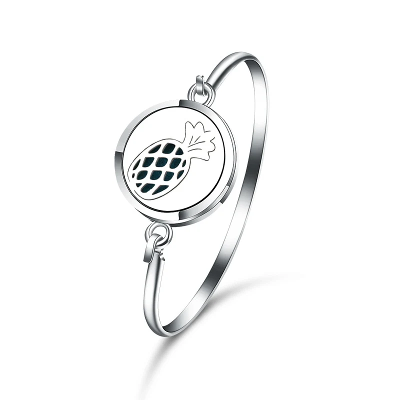 Speciale design RVS aromatherapie armband, diverse patronen, hoogwaardige essentiële olie diffuser voor welzijn.