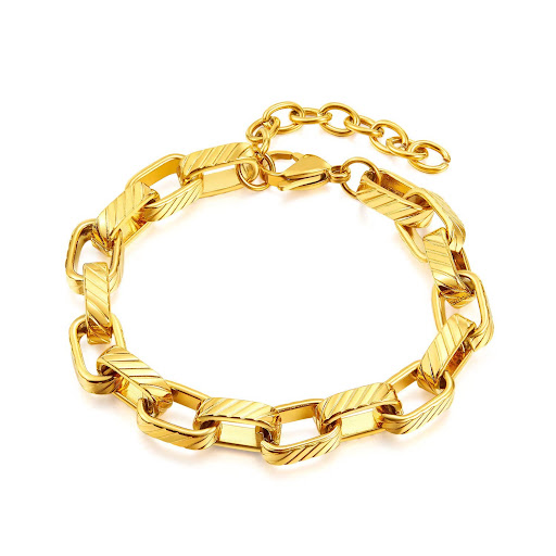 Title 1, Hip Hop Stainless Steel Bracelet for Men and Wo...