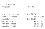 Madhurima Aminabad menu 7