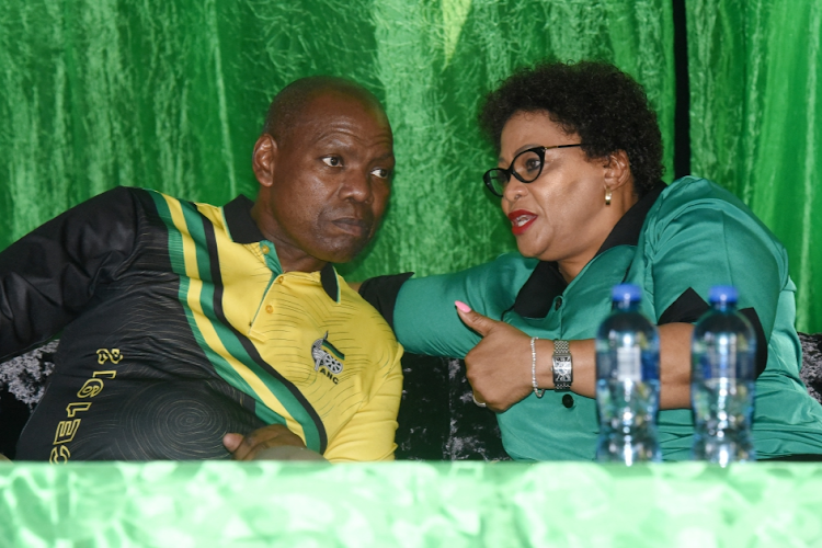 Zweli Mkhize and Nomvula Mokonyane at the Bertha Gxowa memorial lecture in Katlehong.