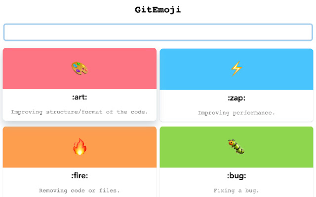 GitEmoji- emoji for git commit message chrome extension