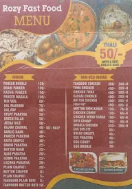 Rozy Fast Food & Dhaba menu 4