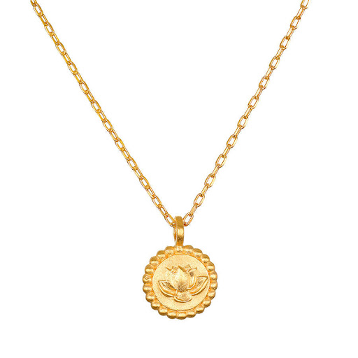Title 4, Lotus Album Necklace Flower Pendant Sweater Cha...
