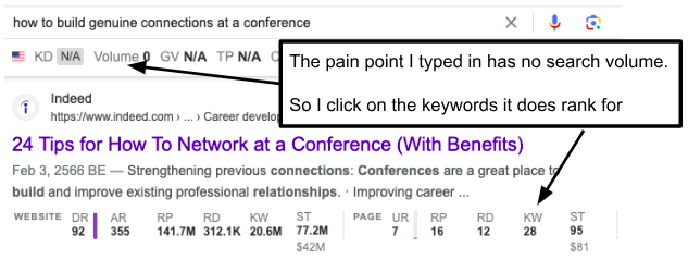 Keyword research hack to match pain points to long tail keywords