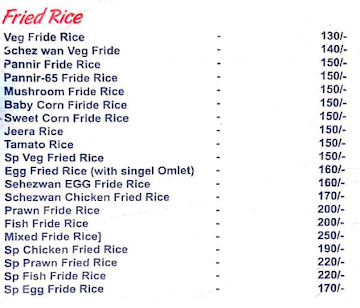 Apple Inn Family Restaurant menu 