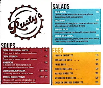 Rusty's menu 