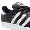 adidas originals superstar core black/running white/gold foil