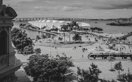 A Grayscale of the Plaza Maua in Brazil Preview 1