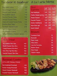 Taabartod Thali menu 1