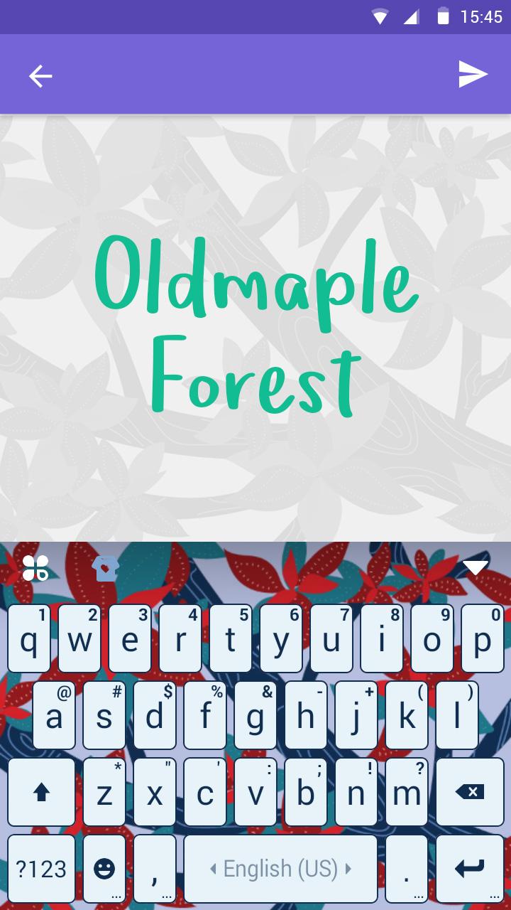 Oldmaple Forest Kika Keyboard Screen 2